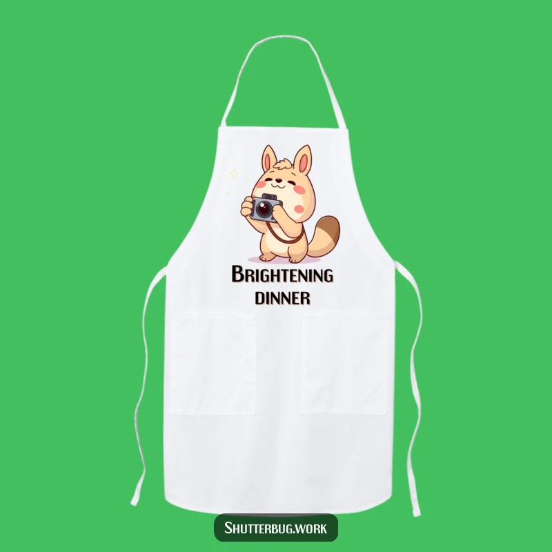 Funny Animal Photographer Apron - Chef's Twinkling Light Hunter Bib