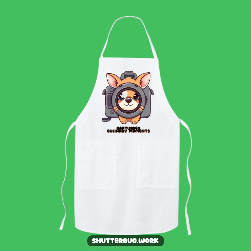 Funny Curious Animal Apron - Chef Photographer Peeking Lens Kitchen Wear