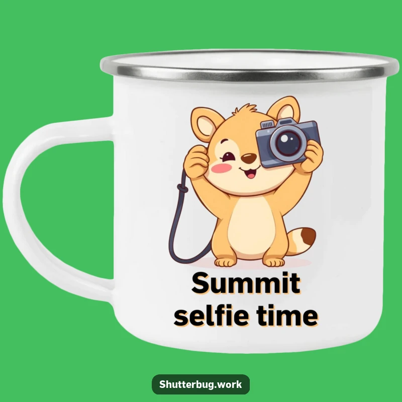 Funny Joyful Animal Camping Mug - Outdoor Photographer's Cheerful Cup