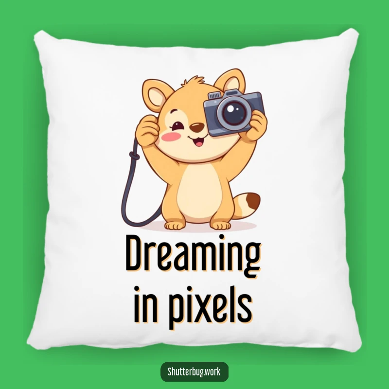 Funny Joyful Animal Pillow - Cozy Cushion for Happy Photographers