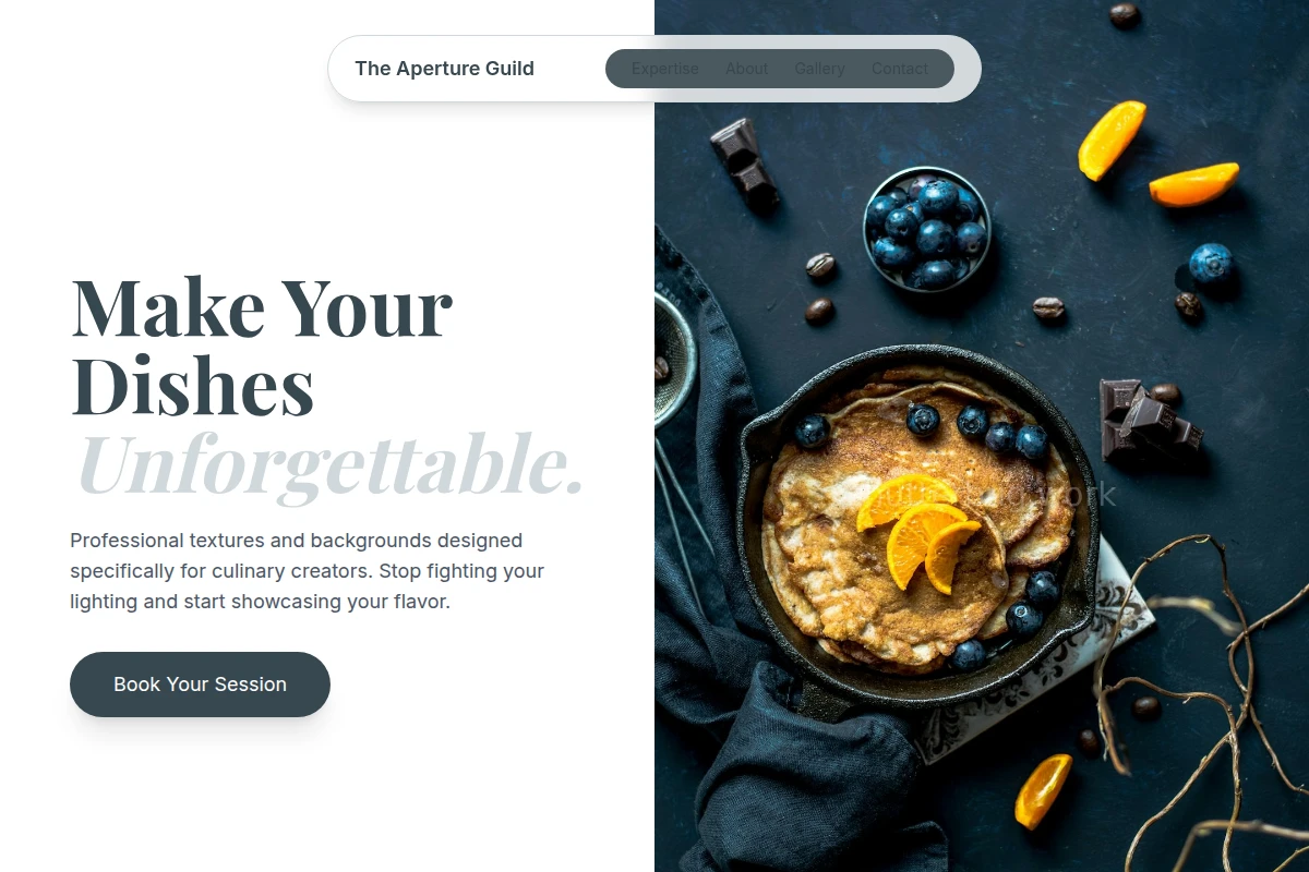 Backdrop Food Photography