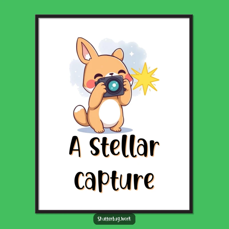 Funny Animal Stargazer Poster - Cosmic Burst Wall Art Print