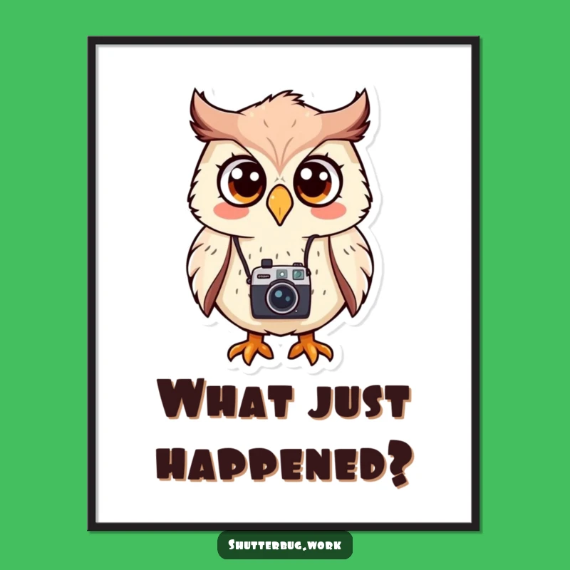 Funny Surprised Owl Poster: Wall Art That Captures the Humor