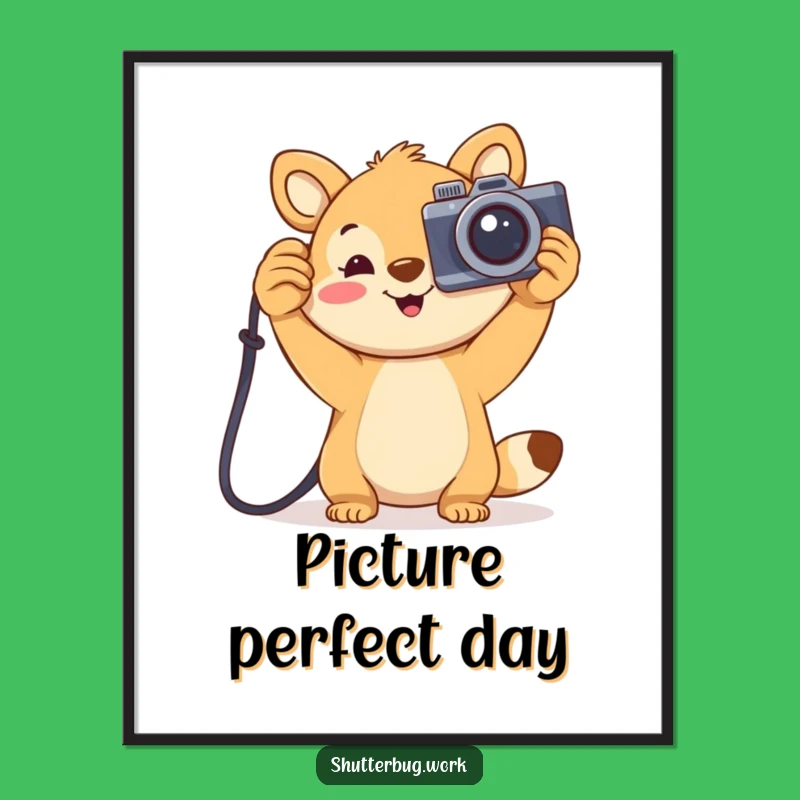 Funny Joyful Animal Poster - Cheerful Photography Wall Art Print