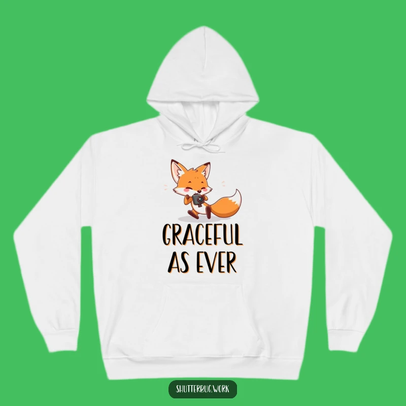 Cozy Funny Tripping Fox Hoodie: Warmth for the Clumsy Photographer