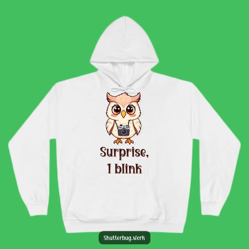 Cozy Funny Surprised Owl Hoodie: Warmth and Wit for Photographers