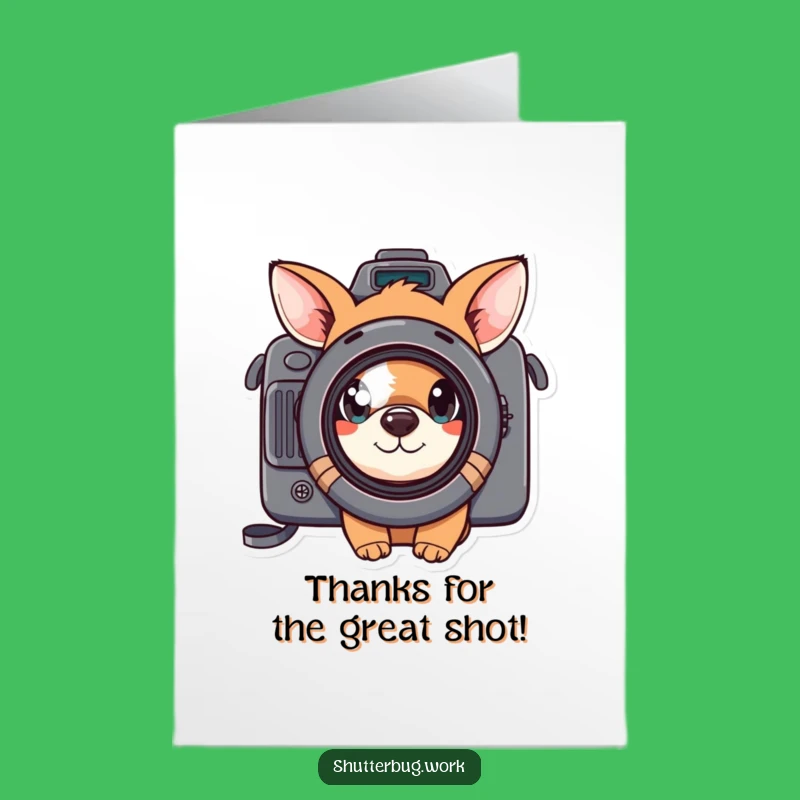 Free Printable Thank You Card: Curious Animal Photographer, Funny Downloadable Gratitude Gift
