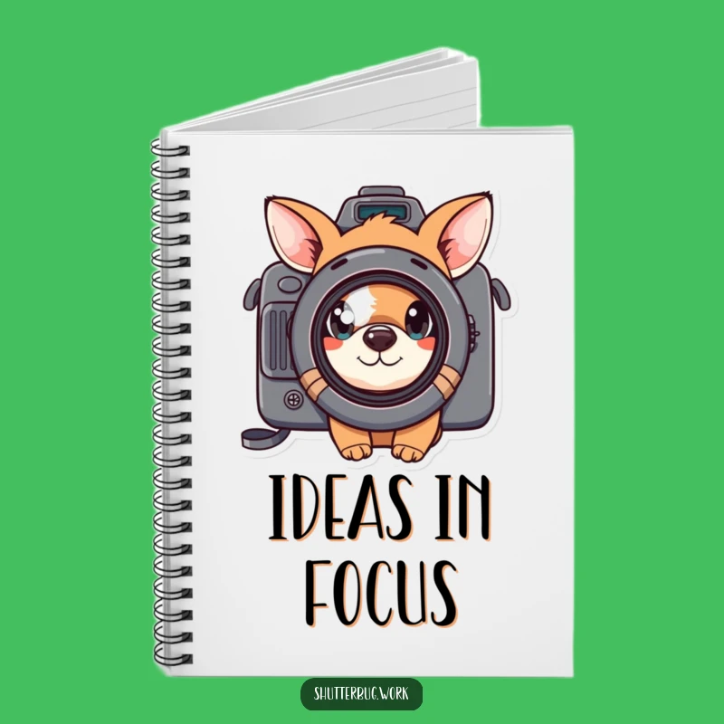 Funny Curious Animal Notebook - Photographer Peeking Lens Journal for Notes