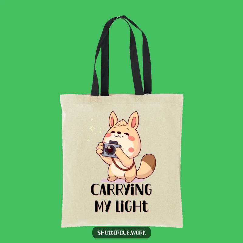 Funny Animal Photographer Tote Bag - Twinkling Light Hunter Carryall