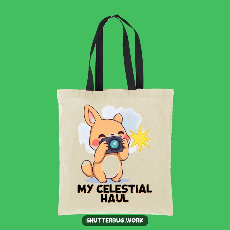 Funny Animal Stargazer Tote Bag - Cosmic Camera Capturer Carryall
